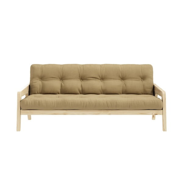 Divano letto marrone/beige 204 cm Grab - Karup Design