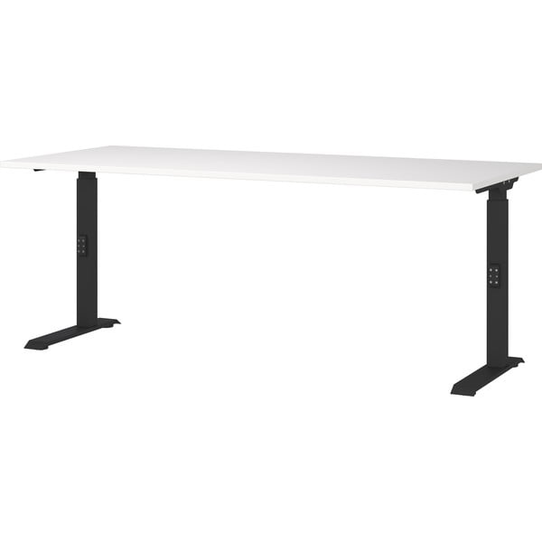 Tavolo da lavoro regolabile in altezza con piano bianco 80x180 cm Downey - Germania
