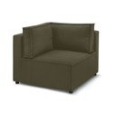 Divano componibile verde scuro in velluto a costine Nihad modular - Bobochic Paris