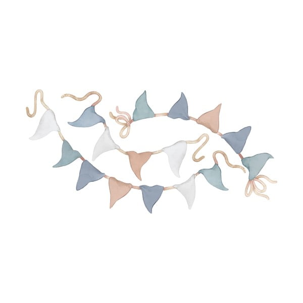 Adesivi per bambini in set da 3 66x33 cm Pennant Garlands - Lilipinso