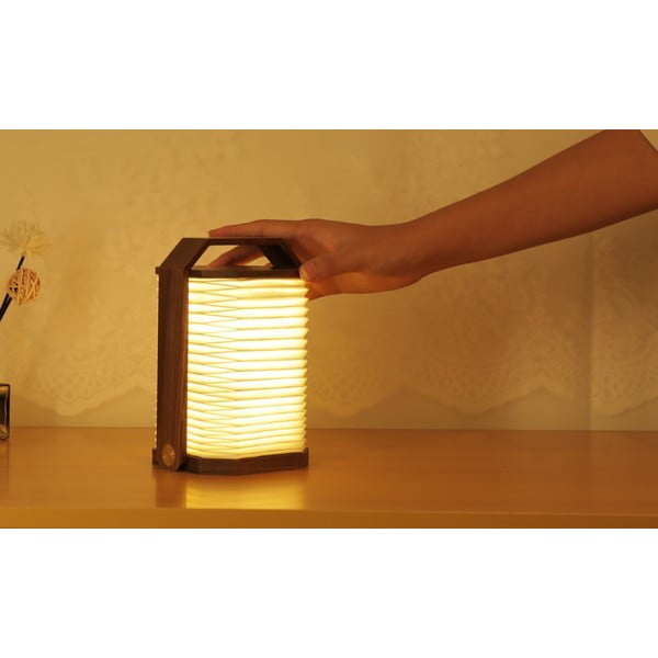 Decorazione luminosa bianca/colore naturale scuro con ricarica USB Origami – Gingko-image-2