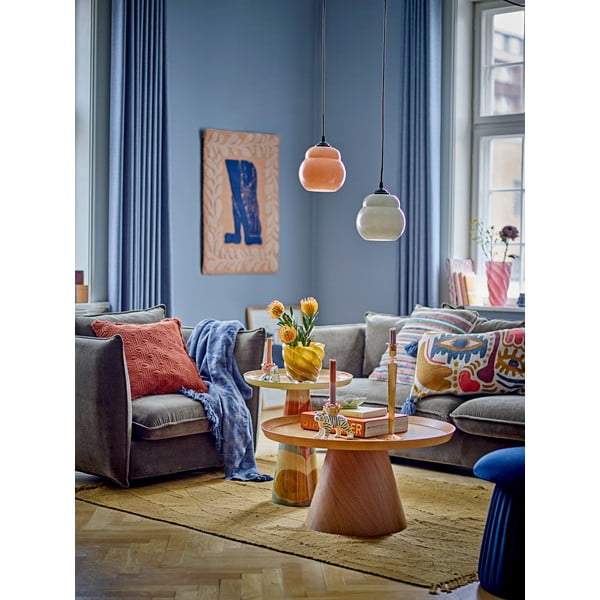 Lampadario grigio con paralume in vetro ø 19 cm Motella – Bloomingville-image-2