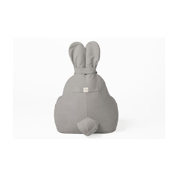 Pouf a sacco per bambini grigio Funny Bunny – The Brooklyn Kids-image-3
