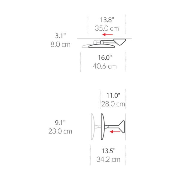 Specchio da parete/per make-up con illuminazione/con ingrandimento (5x) ø 20 cm Sensor – simplehuman-image-1