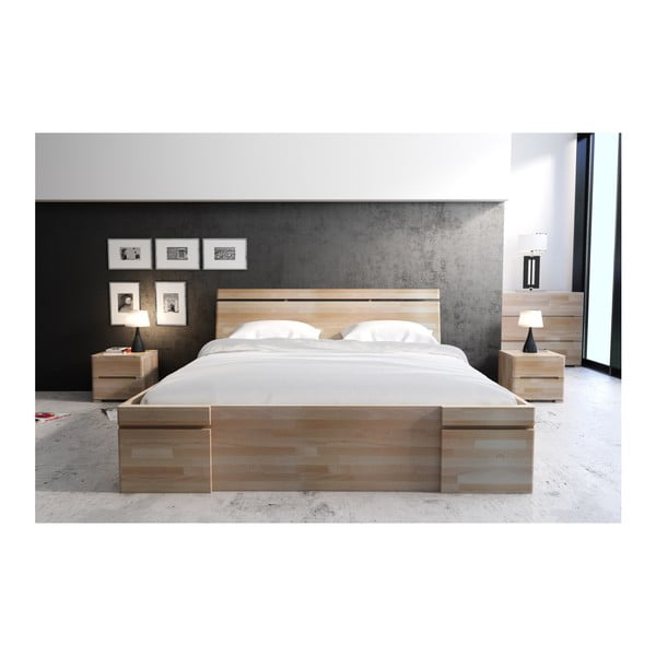 Letto matrimoniale in faggio con cassetto SKANDICA Sparta Maxi, 180 x 200 cm - Skandica-image-4