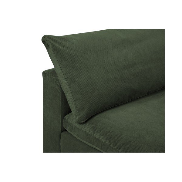Parte dell'angolo verde scuro del divano modulare in velluto a coste, angolo destro Galaxy - Windsor & Co Sofas-image-1