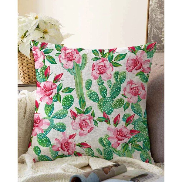 Federa in misto cotone Blooming Cactus, 55 x 55 cm - Minimalist Cushion Covers