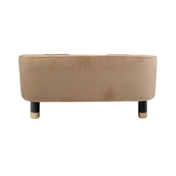 Letto per animali domestici in velluto beige Royal - Leitmotiv-image-3