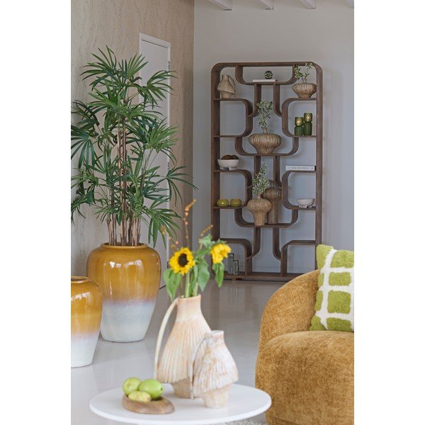 Scaffale di colore naturale in mango massiccio 100x200x30 cm Labare – Light & Living-image-2
