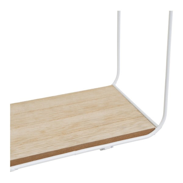 Mensole in colore bianco e naturale in set da 2 21 cm - Casa Selección-image-1