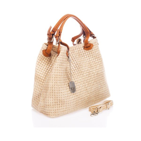 Borsa in pelle color crema Federica Bass Hydri - Federica Bassi-image-2