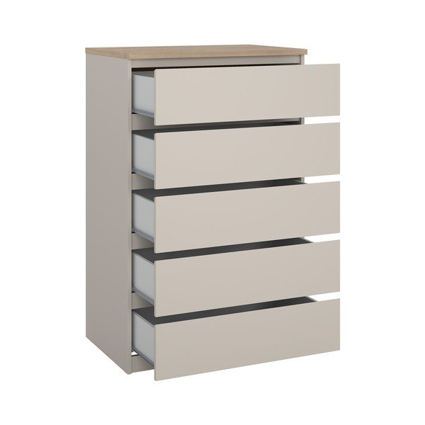 Credenza color crema 77x121x50 cm Naia – Tvilum-image-3