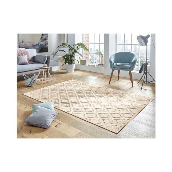 Tappeto in viscosa crema , 80 x 125 cm Iris - Mint Rugs-image-3