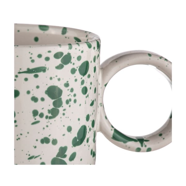 Tazze in gres bianco-verde in set da 2 pezzi 450 ml Carnival - Ladelle-image-3