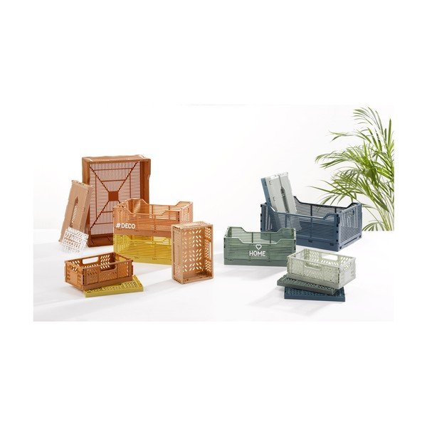 Scatola di plastica verde chiaro 40x30x17 cm - Homéa-image-3