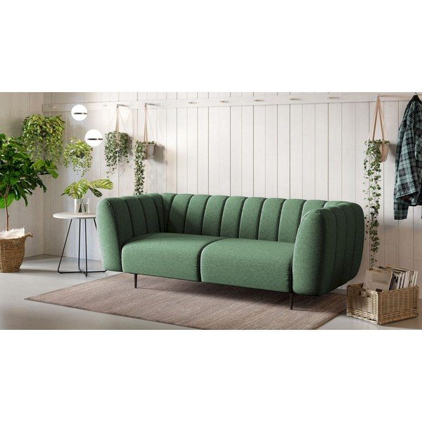 Divano in verde scuro 210 cm Shel – Ghado-image-1