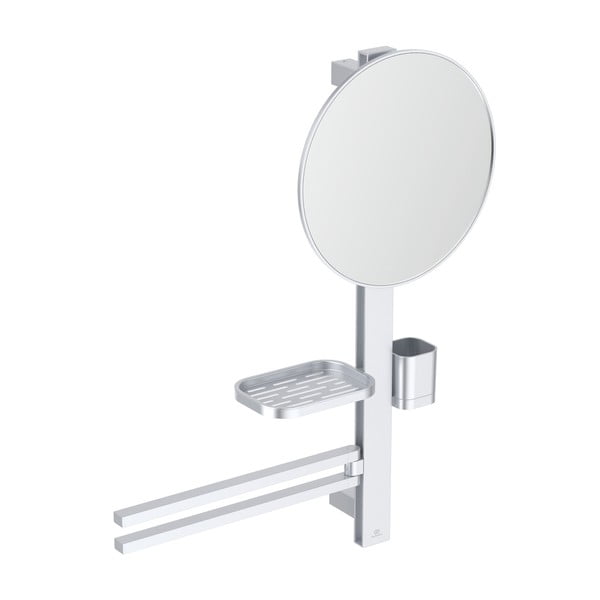 Mensola da bagno da parete in metallo argentato opaco ALU+ - Ideal Standard