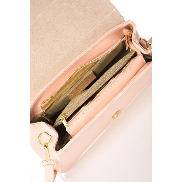 Borsa in pelle rosa chiaro Marta - Federica Bassi-image-1