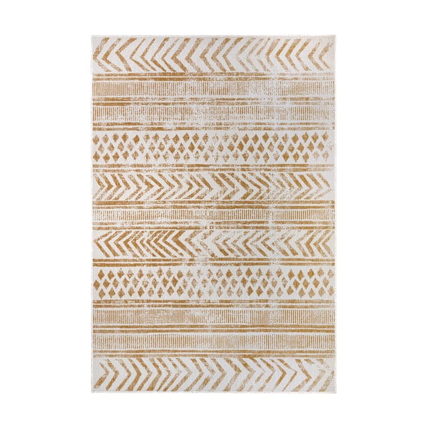 Tappeto per esterni giallo ocra e bianco 200x290 cm Biri - NORTHRUGS