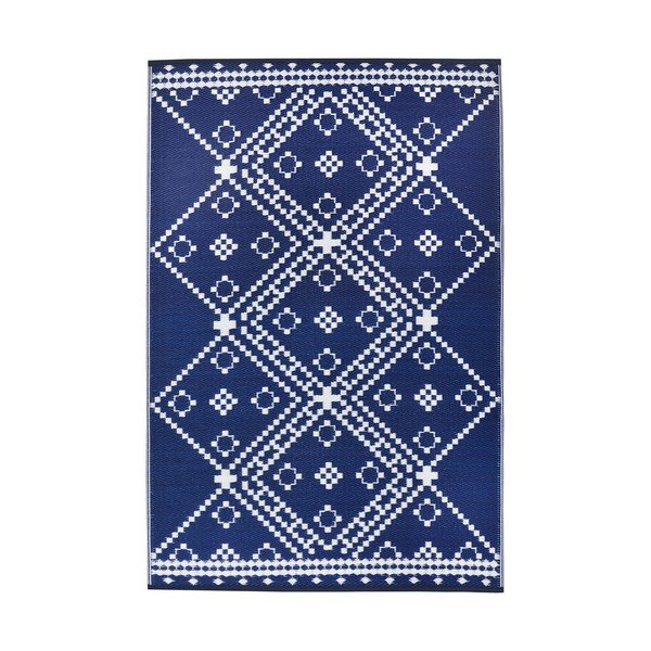 Tappeto da esterno blu e bianco Ambra, 120 x 180 cm - Green Decore