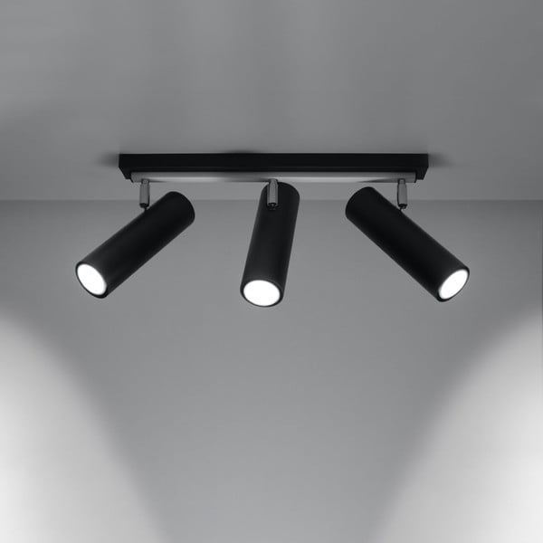 Lampada da soffitto nera 6x45 cm Mira - Nice Lamps