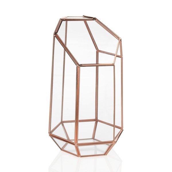 Skleněné terárium Andrea House Goldie, výška 23.5 cm