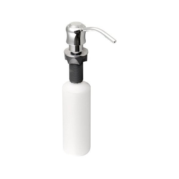 Dispenser di sapone in plastica argento lucido 350 ml - Sapho