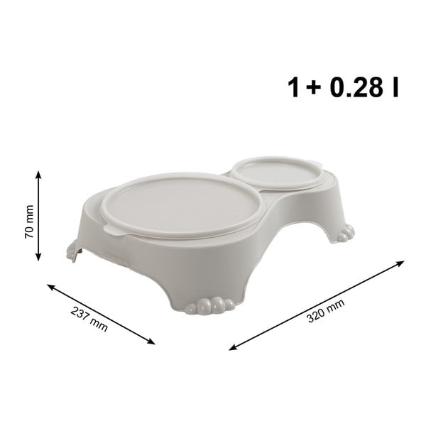 Ciotola in plastica beige con coperchio per animali Sally - Rotho-image-4
