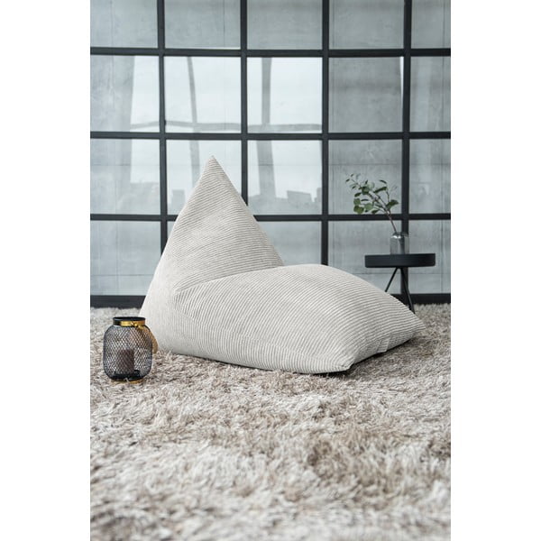 Puof a sacco nero con rivestimento in velluto a coste Razz – SLOWDOWN-image-1