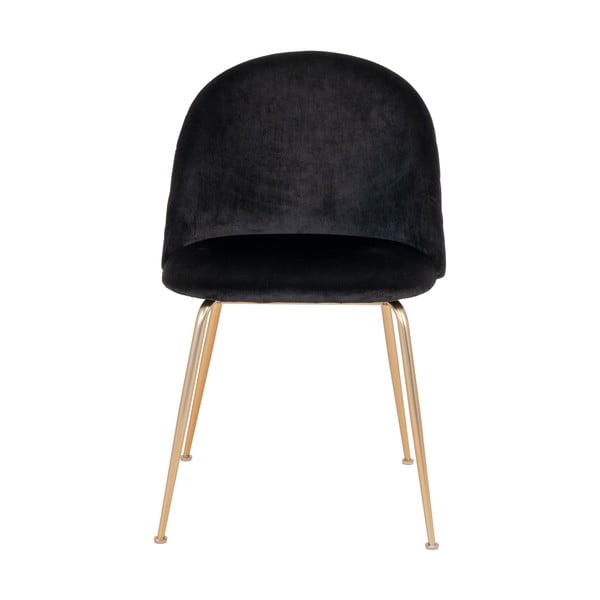 Sedie da pranzo in velluto nero in un set di 2 pezzi Geneve - House Nordic-image-1