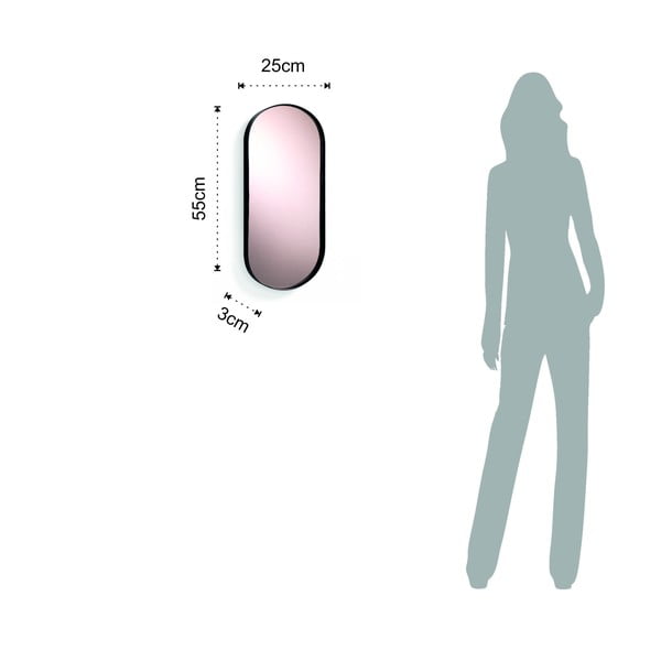 Specchio da parete ovale , 25 x 55 cm Afterlight - Tomasucci-image-2