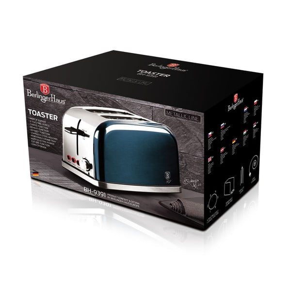 Tostapane blu Aquamarine Metallic Line - BerlingerHaus-image-3