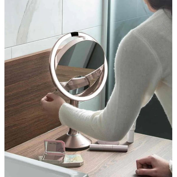 Specchio per make-up con illuminazione/con ingrandimento (5x) ø 20 cm Sensor Trio – simplehuman-image-3