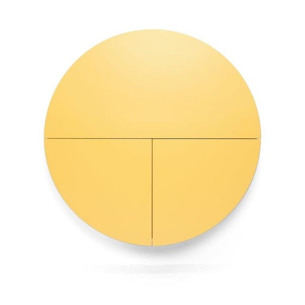 Tavolo da parete multifunzionale giallo e bianco Pill - EMKO