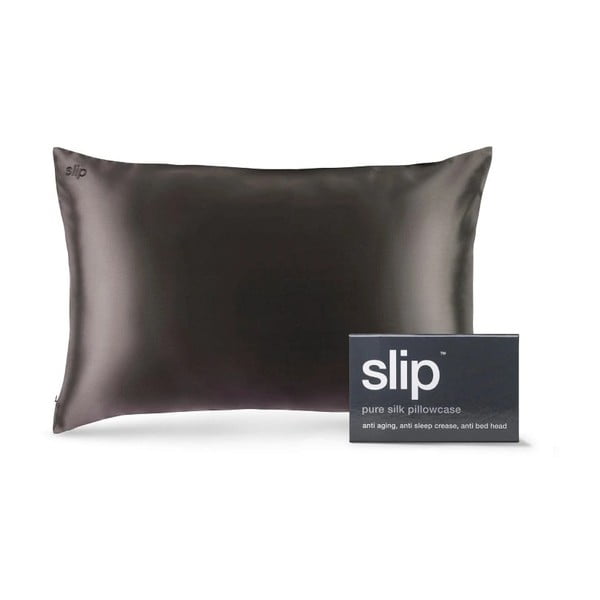 Federa per cuscino in seta 51x76 cm Charcoal – slip-image-4