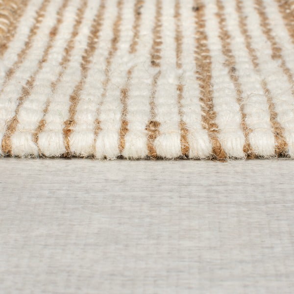 Passatoia viola/di colore naturale in misto iuta tessuta a mano 60x230 cm Medina Blocks – Flair Rugs-image-4