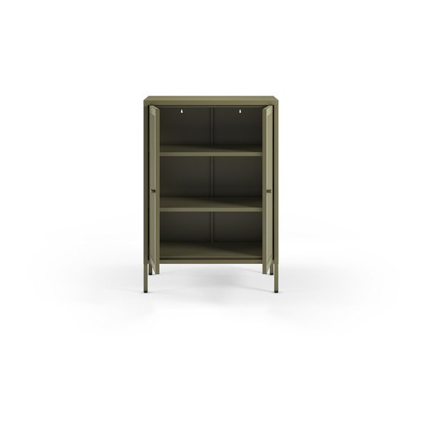 Armadietto verde in metallo 70x100x40 cm Fayna – Marckeric-image-3