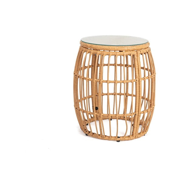 Tavolo da giardino rotondo in rattan artificiale ø 47 cm Vistdal - Bonami Essentials-image-2