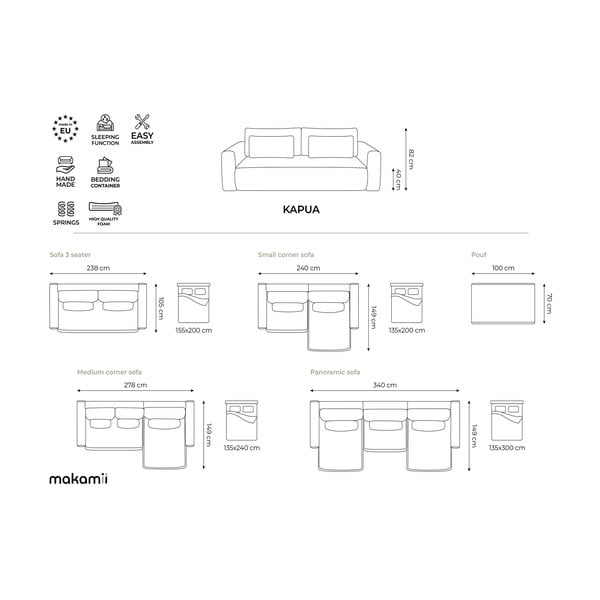 Poggiapiedi verde con rivestimento in velluto Kapua – Makamii-image-4