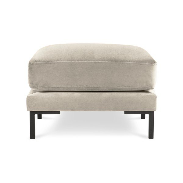 Pouf in velluto beige Seine - Interieurs 86