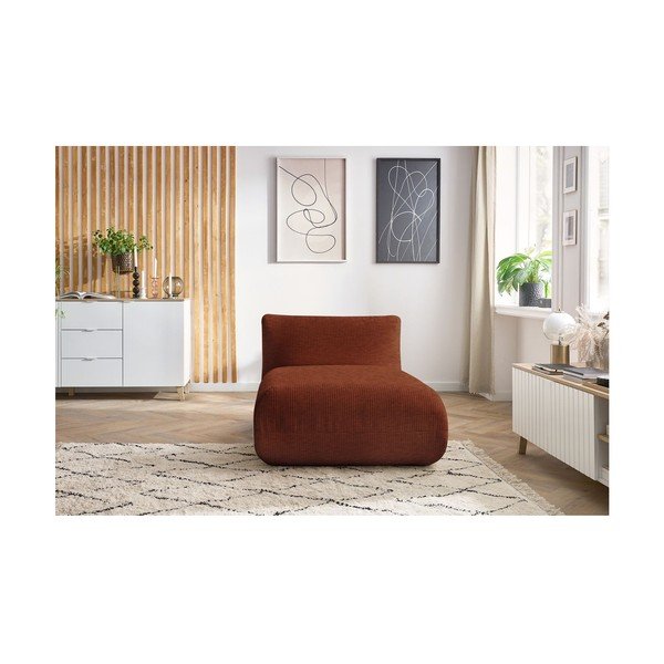 Modulo divano in velluto a coste arancione Lecomte - Bobochic Paris-image-4