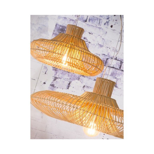 Apparecchio doppio in rattan a sospensione , ⌀ 45 cm Kalahari - Good&Mojo-image-1
