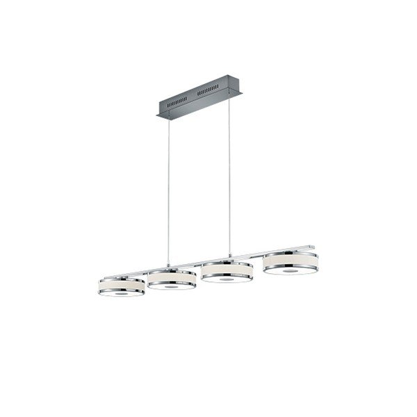 Apparecchio LED a sospensione Agento in argento, lunghezza 1,15 m - Trio