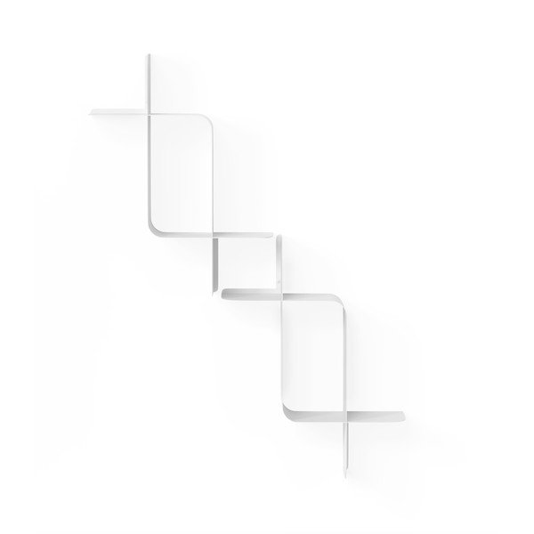 Mensole in set bianco opaco in acciaio con ripiani multipli 2 pz 62 cm Montage – Umbra
