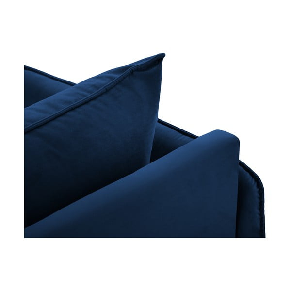 Sedia a sdraio in velluto blu (angolo sinistro) Vienna - Cosmopolitan Design-image-4