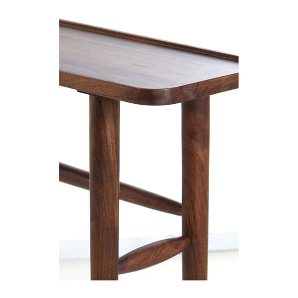 Consolle in acacia massiccia marrone 30x120 cm Qiano - Light & Living-image-4