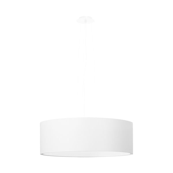 Lampada a sospensione bianca con paralume in vetro-tessuto ø 45 cm Paktor - Nice Lamps