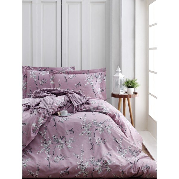 Biancheria da letto matrimoniale rosa  in cotone Renforcé 240x220 cm Chicory - Mijolnir-image-1