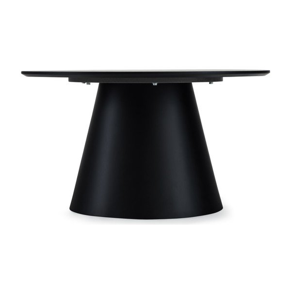 Tavolino in grigio scuro e nero con piano in marmo ø 80 cm Tango - Furnhouse-image-3