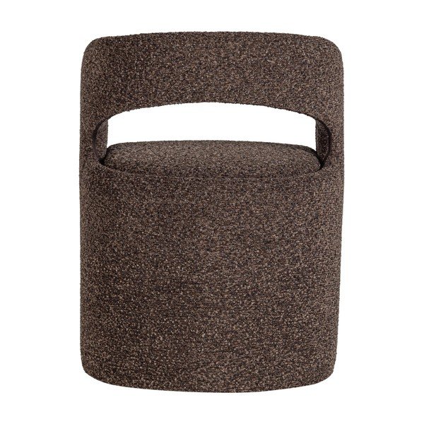 Sedia da pranzo marrone scuro imbottito con braccioli Lanor – WOOOD-image-4